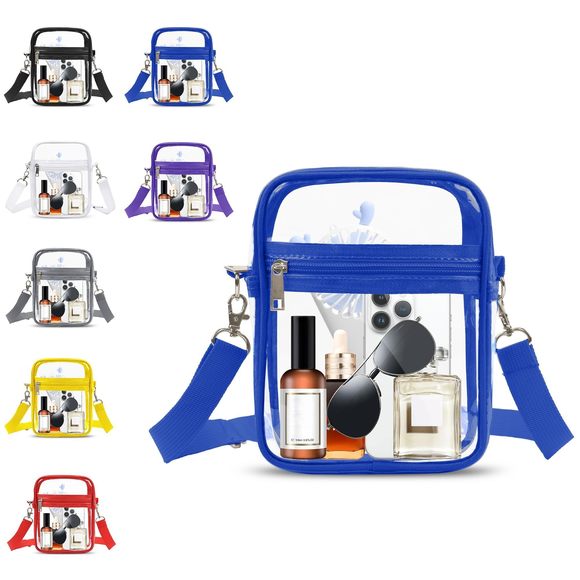 Clear Crossbody Bag Stadium Aroved See Through Purse Handbag, Small See :O - Picture 1 of 7